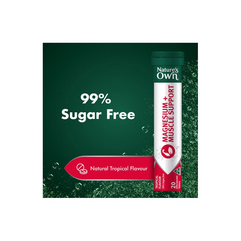 Nature's Own Magnesium + Muscle Support Effervescent 20 Tablets