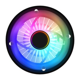 Thermaltake UX150 ARGB CPU Cooler; Copper Base/Aluminum Fins; 130mm PWM Fan; 500~2400 RPM; LGA 1851/1700/1200/1156/1155/1151/1150; Infinity Mirror; 130W TDP; Black; CL-P146-CA13SW-A