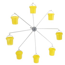 Bird Feeder, Hummingbird Feeder Ferris Wheel Design Outdoor Hanging Plastic Feeders with 8 Buckets for Outside Garden Decor