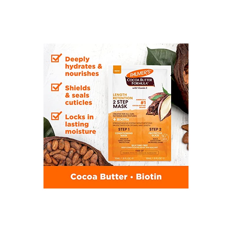 Palmer's Cocoa Butter Formula Biotina Longitud Retención 2-Step Hair Mask