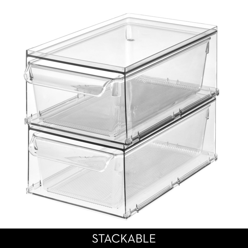 iDesign Stackable Kitchen Storage Drawer for Fridge, Pantry, Under-Sink, or