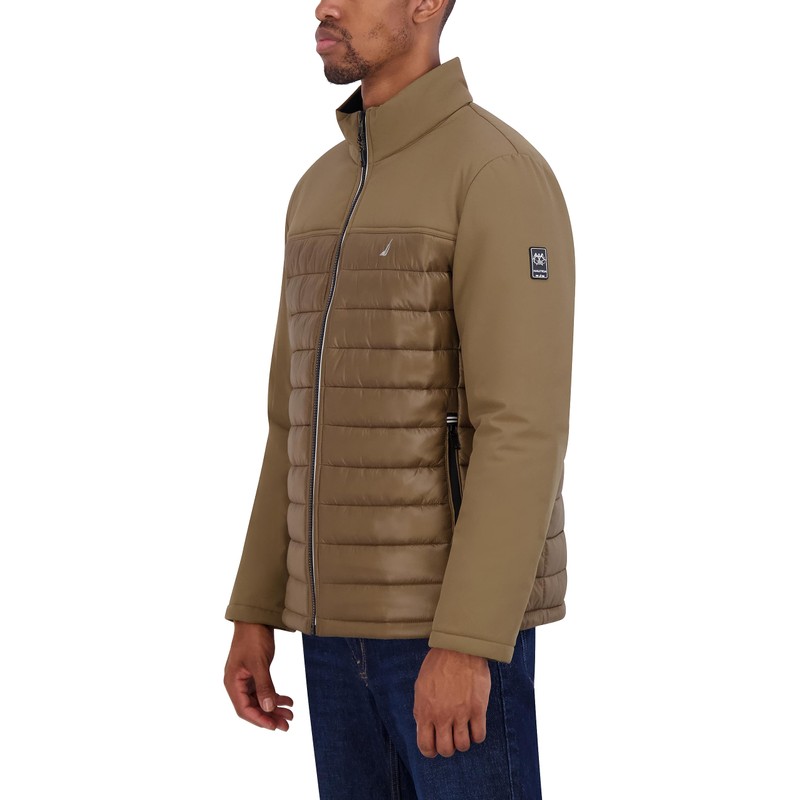 Nautica Men's Lightweight Mixed Media Quilt Jacket