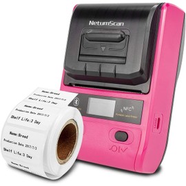 NetumScan Portable Label Makers, 58mm Bluetooth Thermal Label Printer for Barcode, Office, Warehouse, Shipping, Clothing, Jewelry Labels Printing (G5-R)