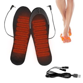 Heated Insoles Feet Warmer Pads USB Winter Warm Inserts Washable and Reusable Unisex Suitable for Winter Skiing Outdoor Sports Can Be Cut to Any Size, Can Be Used by Mobile Power Supply
