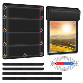 Magnetic RV Window Shade Cover 16x25 Inches - Foldable Blackout for Door, Windshield & Side Windows UV Protection, Privacy & Heat Blocking No Tool Installation, Essential Camper Accessories