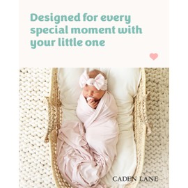 Caden Lane Baby Swaddle & Receiving Blanket, Soft, Breathable & Temperature-Regulating Bamboo Viscose Fabric for Swaddling Newborns, Gender Neutral Infant Blanket for Boys & Girls, Pale Pink