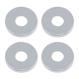 PLCatis Chrome-plated pipe cover, 4 pieces, tap rosette diameter 26 mm (3/4 inch) diameter, stainless steel, chrome-plated rosette 10 mm height, valve hole cover for pipes, plumbing installation of