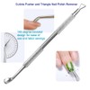 Pingispower Cuticle Pusher Set, 2 Pieces Professional Cuticle Cutter and