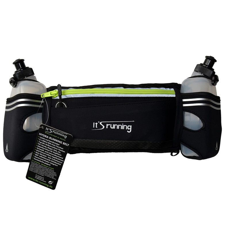 It's Running Unisex - Adult Hydra Running Belt, Black, One