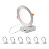 ZYC recessed Lighting 6 inch - 12W 1100LM High Brightness,5CCT