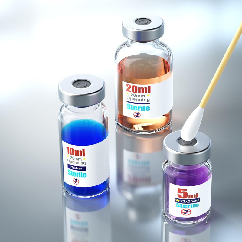 Sterile Empty Vials with Self Healing Injection Port,with Aluminum Cap,Sterile