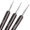 TRIXES Small Set of 3 Nail Art Brushes for Gel Acrylic