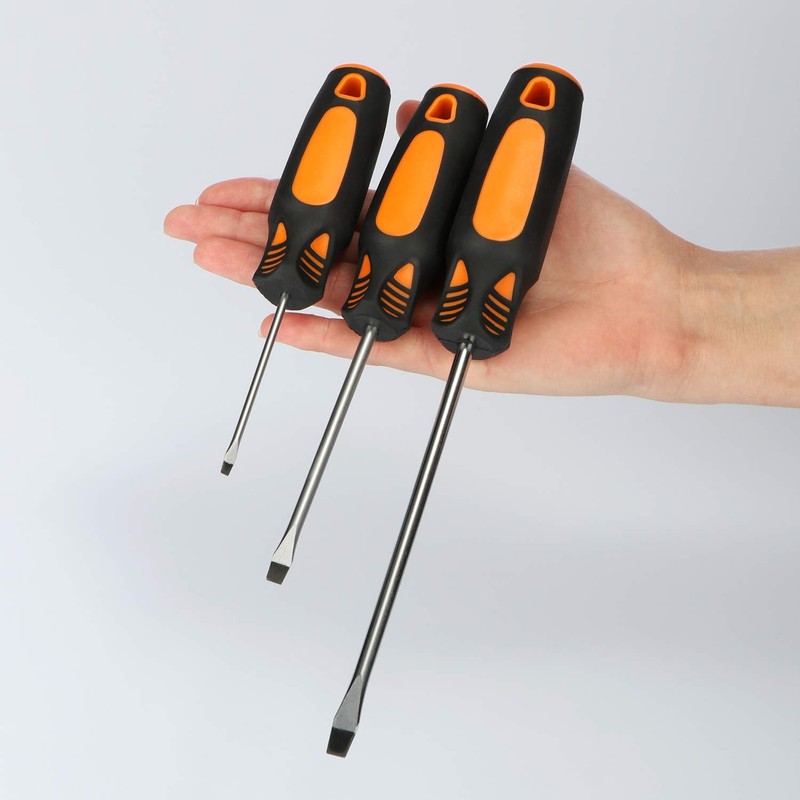 COM-FOUR® 6-piece screwdriver set, compact screwdriver set, Phillips screwdriver and