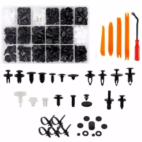 415Pcs Car Auto Retainer Clips Plastic Fasteners Kit Push Pin