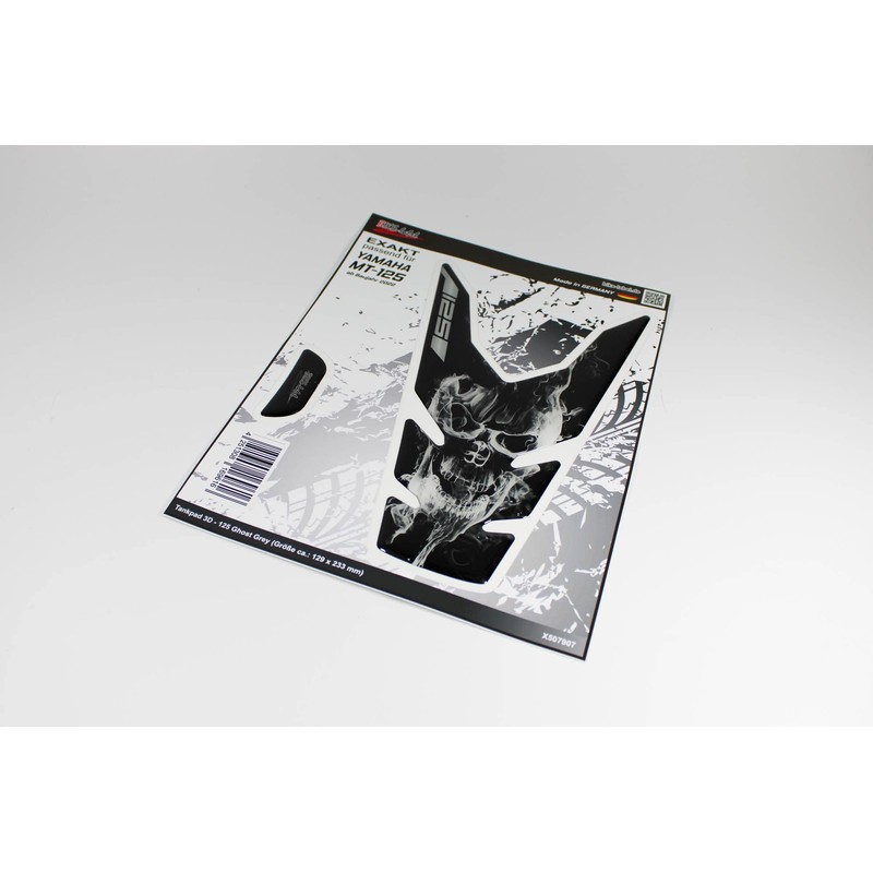 BIKE-label Tank Pad 3D Tank Protector Grey Black Compatible with