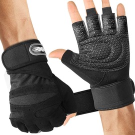 Gym Gloves Weight lifting Gloves for Men Women Workout Gloves with Wrist Support Padded Ful Palm Protection Breathable, for Weightlifting, Training, Fitness, Cycling, Hanging, Pull ups (L)