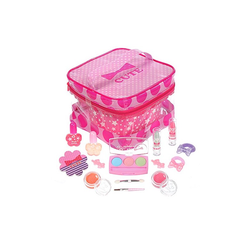 Cutie Heart Vinyl Vanity Makeup Bag