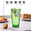 MIYOPESI 26oz Green Acrylic Glasses Drinkware (Set of 6), Hammered