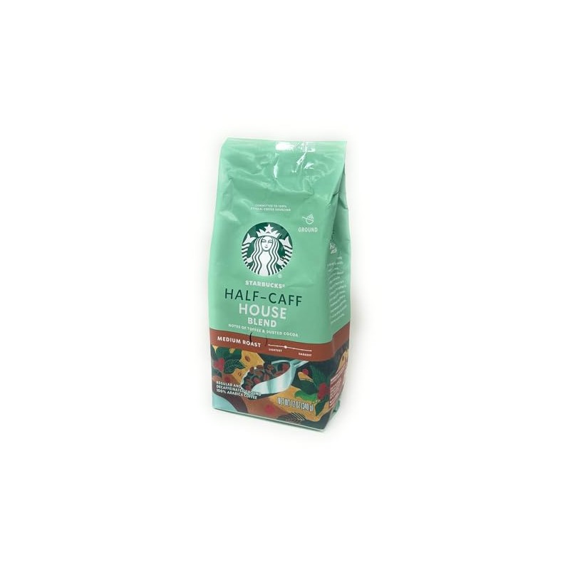 Starbucks Half-Caff House Blend Ground Coffee 12oz - 1 bag