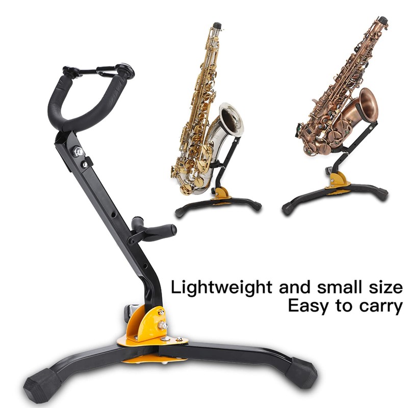 Saxophone Stand Set, Foldable Saxophone Holder for Alto Tenor Saxophone,