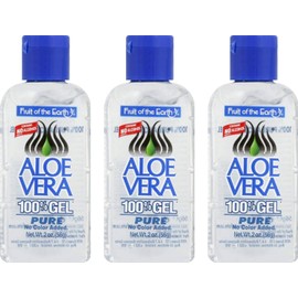 Fruit of the Earth Aloe Vera Gel, 2 oz (56 g) (Bundle of 3)
