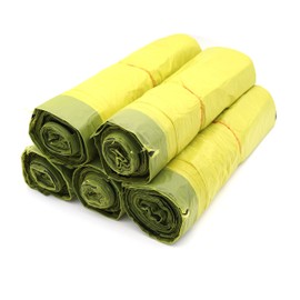 5 Rollen Gelber Sack, Gelbe SÃ¤cke mit praktischem Zugband, 90 Liter, 15Âµ - Wertstoffsack