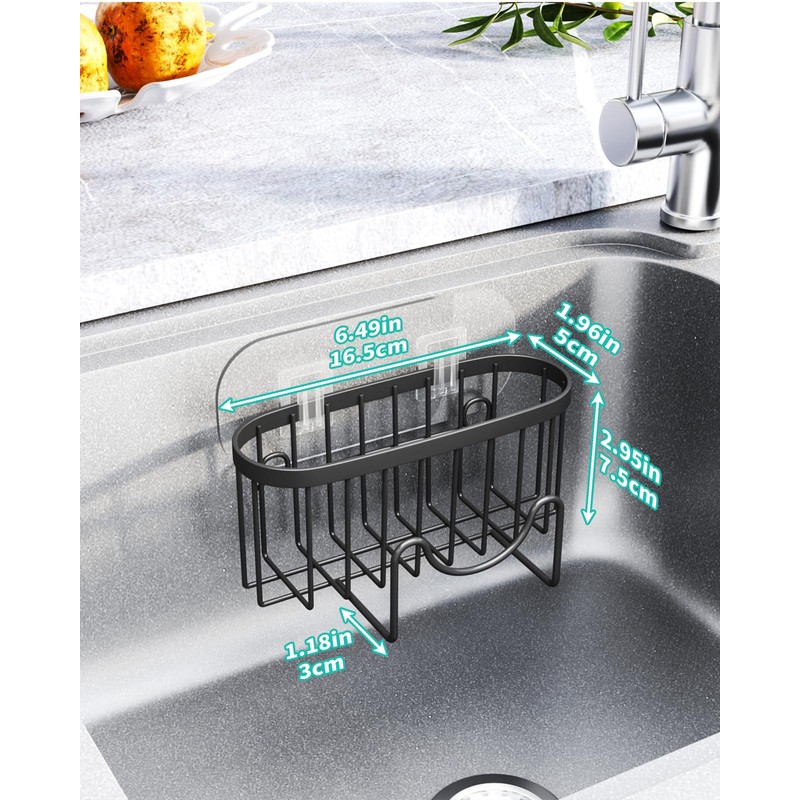 HapiRm HapiRm Multifunctional Sponge Holder with Unique M-Shaped, 2 Installation