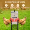 ‎Tgeyd Chicken Feeder Box 30 lbs Galvanized Metal, 6 Feeding
