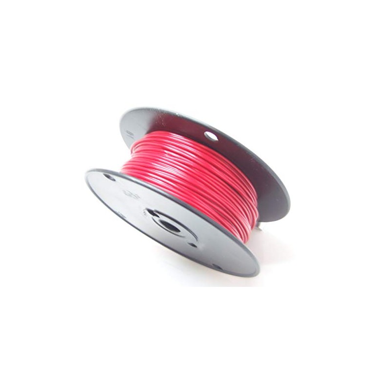 Red Vinyl Coated Cable 1/16" Coated to 3/32" Diameter, 7x7