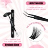 DIY Eyelash Extensions Set, Fluffy Volume Eyelashes, Individual False Eyelash