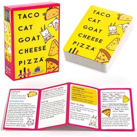 LGWJHCY Taco Cat Goat Cheese Pizza Taco Cat Goat Cheese Pizza Card Game Blue Orange Party Game for 2-8 Players Ages 8+ Years, 10-30 Minutes Playing Time