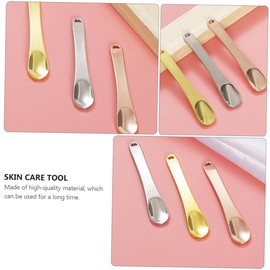 Beavorty 18 Pcs Cream Spoon Makeup Scoop Spatula Skincare Spatula Mini Cosmetic Scoop Mini Cosmetic Spatula Skincare Tool Waxing Mini Scoop Facial Mask Spoon Dessert Moisturizer Zinc Alloy