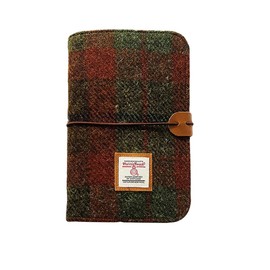 Harris Tweed A6 Notebook Binder 6 Ring Planner, Wool Fabric Refillable Budget Binder,A6 Refill Paper and Planner Inserts,Journals for Writing,A6 Size (Tarzan)