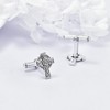 Cross Cufflinks Sterling Silver Celtic Knot Cuff Links for Men