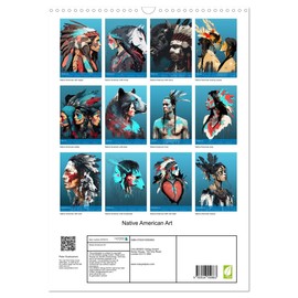 Native American Art (Wall Calendar 2026 DIN A3 Portrait), CALVENDO 12 Month Wall Calendar