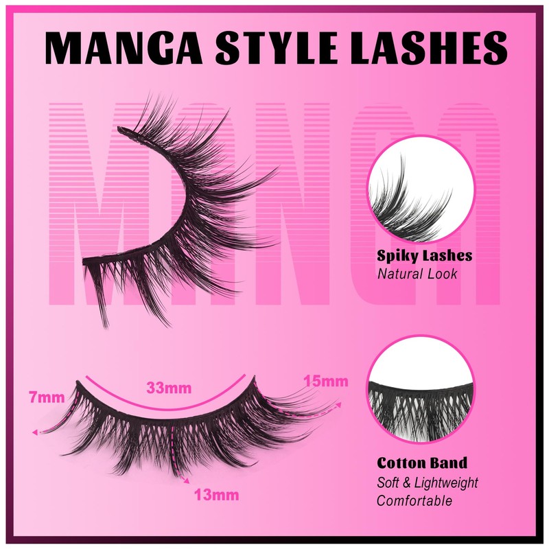 Veleasha Lashes Manga Eyelashes Cat Eye Lashes Spiky Eyelash C