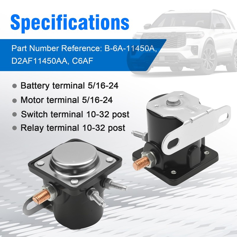 GMAPATS Hot Rod 12v SW3 B-6A-11450A Starter Solenoid Relay Replacement