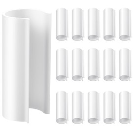Jetec 16 Pcs PVC Pipe Clips 2.4 Inches Long Greenhouse Clamps for Greenhouse Hoops Row Covers Pool Cover Net Garden Plastic Sheeting Accessories(for 3/4 Inch PVC Pipe,White)