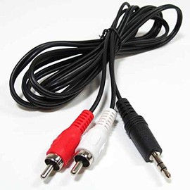 6ft 3.5mm Stereo Male to Two RCA Male Splitter Cable