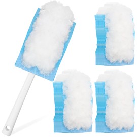 Scettar 30 PCS Fluffy Dusters Magnet Refills,Flash Duster Refills for Cleaning with 1 Handle,Disposable Blue Electrostatic Duster Heads
