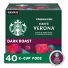 Starbucks K-Cup Coffee Pods, Dark Roast, Caffè Verona for Keurig