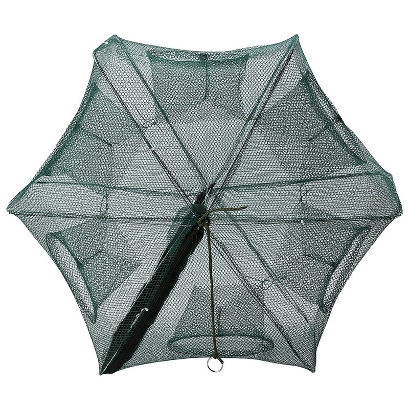 Fishing Net Trap Shrimp Cage Nylon Foldable Crab Fish Trap