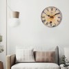 Eruner Rustic Large Wall Clock Silent Battery Operated for Farmhouse