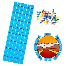 Layout Block System for Stained Glass Panels, Heat Resistant Silicone Free to Bend (6 Pack)