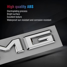 fibhyrtingy Car Replacement Accessories fit for Trunk Lid Rear Compatible with G63 C63 C43 C300 CLA CLS GLA GLB GLC GLE E63 E53 E43 A45 A35 Car Side Decoration Bright Sliver