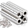 Pack of 40 Neodymium Magnets with Hole 10 x 5