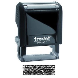 Trodat Printy Self-Inking Stock Stamp-"I.D. Protection" Black pad, Climate Neutral, Up to 65% Recycled Plastic