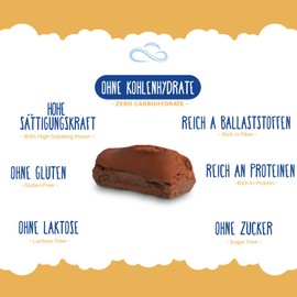 Nuvola Zero - Plumcake Zero with Cocoa without Carbohydrates, Lactose Free Snack, Sugar Free, Gluten Free, Rich in Fibre, Pack of 3, Made in Italy