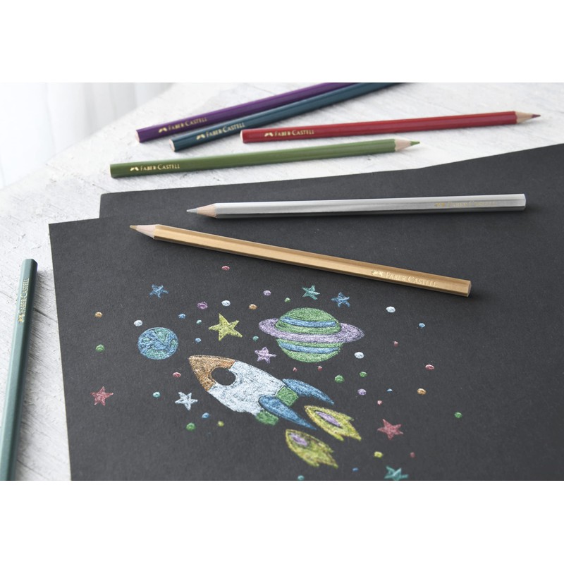 Faber-Castell 201583 Metallic Colour Pencil (Pack of 10)