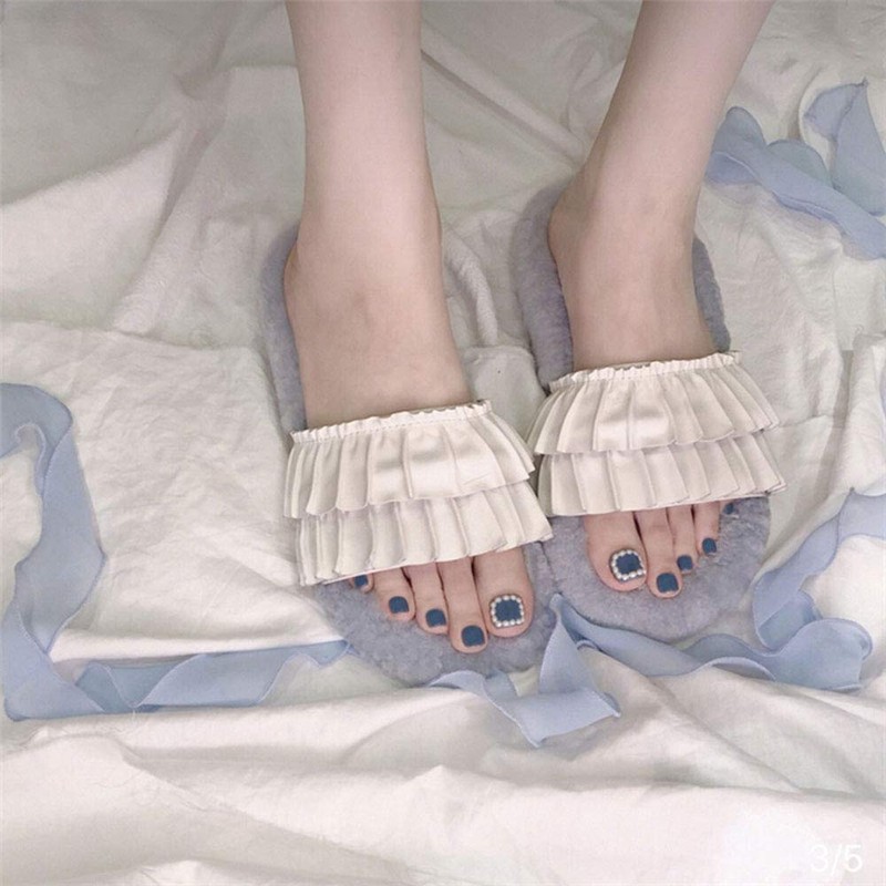 24Pcs Toenail Rhinestone Blue Style Fake Nails